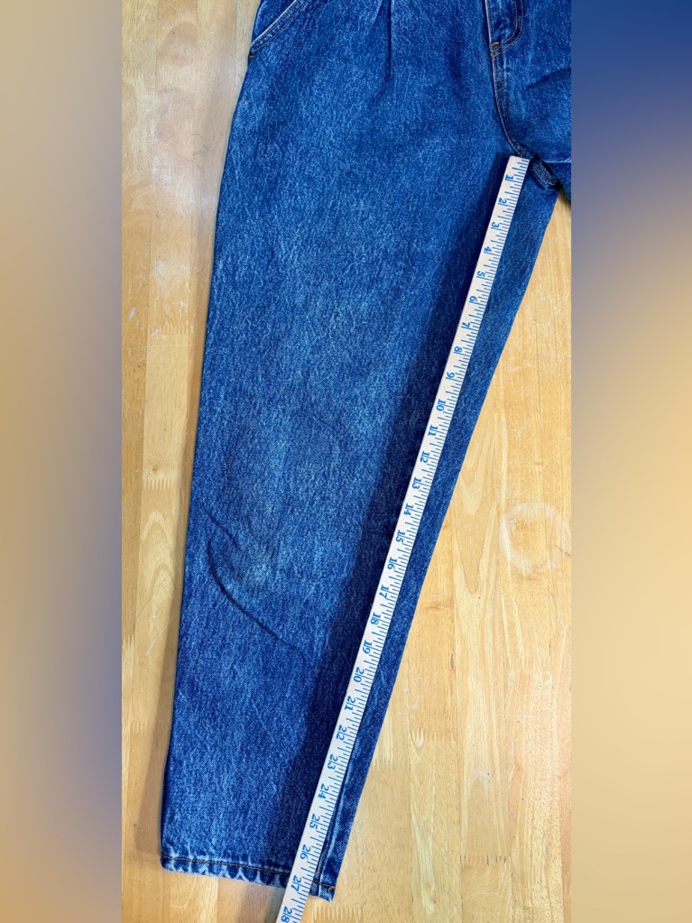 VINTAGE Rio Stephen Mardon Jeans 11 ACTUAL Leather Detail Taper Double Button - Picture 9 of 11